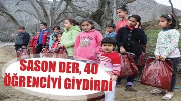 SASON DER, 40 &Ouml;ĞRENCİYİ GİYDİRDİ