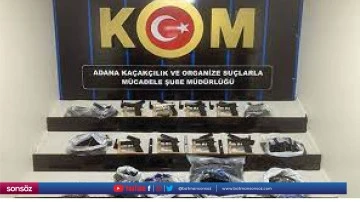 7 ruhsatsız tabanca ve 547 silah par&ccedil;ası ele ge&ccedil;irildi