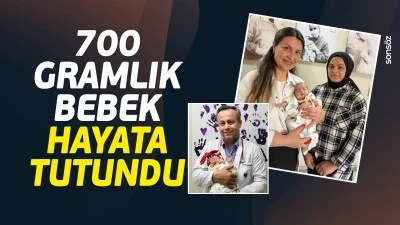 700 gramlık bebek, hayata tutundu
