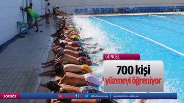 700 kişi, yüzmeyi öğreniyor