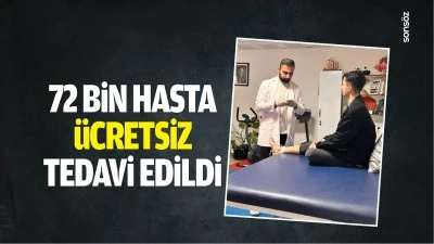 72 bin hasta, &uuml;cretsiz tedavi edildi