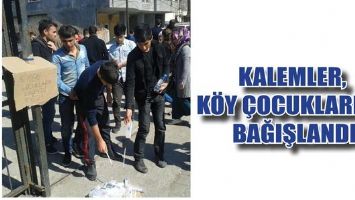 KALEMLER, K&Ouml;Y &Ccedil;OCUKLARINA BAĞIŞLANDI