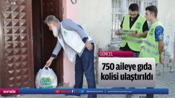 750 aileye gıda kolisi ulaştırıldı