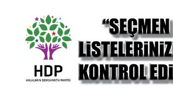 &ldquo;SE&Ccedil;MEN LİSTELERİNİZİ KONTROL EDİN&rdquo;