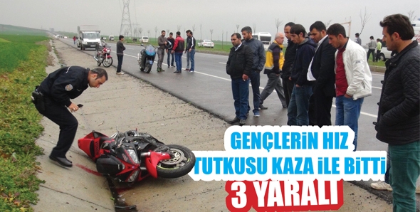 GEN&Ccedil;LERİN HIZ TUTKUSU KAZA İLE BİTTİ: 3 YARALI