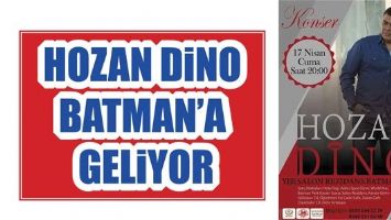 HOZAN DİNO BATMAN&#39;A GELİYOR
