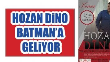 HOZAN DİNO BATMAN'A GELİYOR