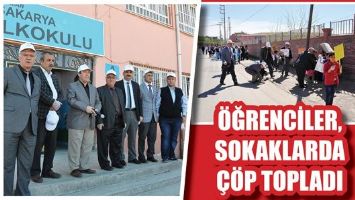 &Ouml;ĞRENCİLER, SOKAKLARDA &Ccedil;&Ouml;P TOPLADI