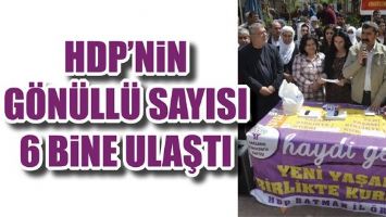 HDP&rsquo;NİN G&Ouml;N&Uuml;LL&Uuml; SAYISI 6 BİNE ULAŞTI