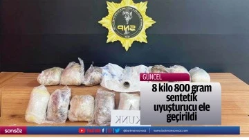 8 kilo 800 gram sentetik uyuşturucu ele ge&ccedil;irildi