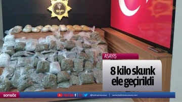 8 kilo skunk ele ge&ccedil;irildi