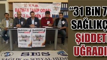 &ldquo;31 BİN 767 SAĞLIK&Ccedil;I, ŞİDDETE UĞRADI&rdquo;