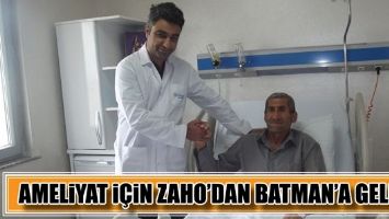 AMELİYAT İ&Ccedil;İN ZAHO&rsquo;DAN BATMAN&rsquo;A GELDİ