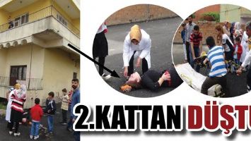 2. KATTAKİ BALKONDAN YERE D&Uuml;ŞT&Uuml;!