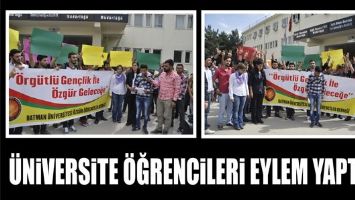 &Uuml;NİVERSİTE &Ouml;ĞRENCİLERİ EYLEM YAPTI!...