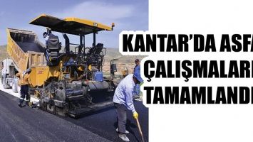 KANTAR&rsquo;DA ASFALT &Ccedil;ALIŞMALARI TAMAMLANDI