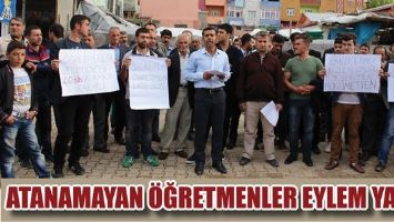 ATANAMAYAN &Ouml;ĞRETMENLER EYLEM YAPTI