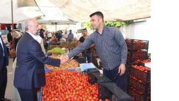 BAĞIMSIZ ADAY, ESNAFLARLA BULUŞUYOR