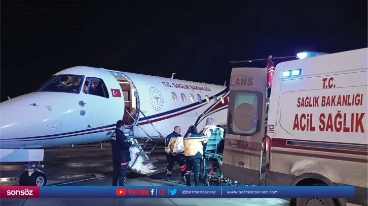 9 günlük Emine bebek ambulans uçakla Ankara'ya sevk edildi