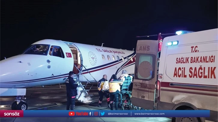 9 g&uuml;nl&uuml;k Emine bebek ambulans u&ccedil;akla Ankara'ya sevk edildi