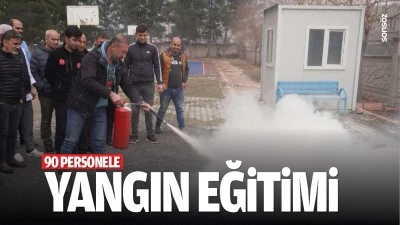 90 personele yangın eğitimi verildi
