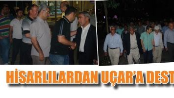HİSARLILARDAN U&Ccedil;AR&rsquo;A DESTEK