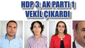 HDP 3, AK PARTİ 1 VEKİL &Ccedil;IKARDI