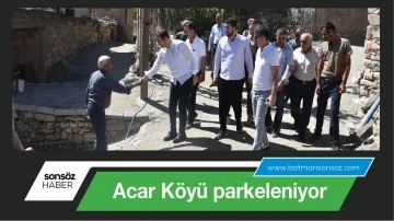 Acar K&ouml;y&uuml; parkeleniyor