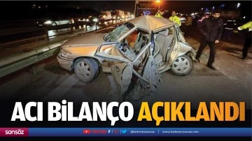Acı bilan&ccedil;o a&ccedil;ıklandı