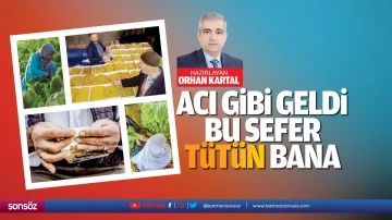 Acı gibi geldi bu sefer t&uuml;t&uuml;n bana