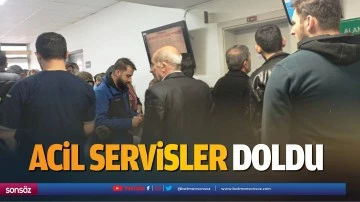 Acil servisler doldu