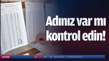Adınız var mı kontrol edin?
