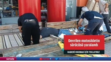 Adıyaman'da devrilen motosikletin s&uuml;r&uuml;c&uuml;s&uuml; yaralandı