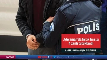 Adıyaman&rsquo;da fıstık hırsızı 4 zanlı tutuklandı