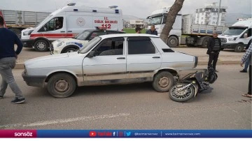 Adıyaman'da otomobille çarpışan motosikletin sürücüsü yaralandı