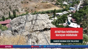 AFAD'dan tehlikeden koruyan m&uuml;dahale
