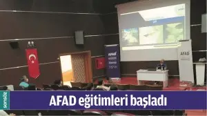 AFAD eğitimleri başladı