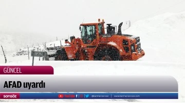 AFAD uyardı