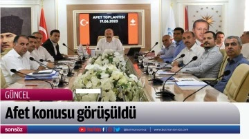 Afet konusu g&ouml;r&uuml;ş&uuml;ld&uuml;