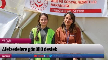 Afetzedelere g&ouml;n&uuml;ll&uuml; destek