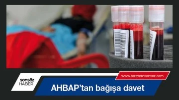 AHBAP&rsquo;tan bağışa davet