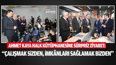Ahmet Kaya Halk K&uuml;t&uuml;phanesine s&uuml;rpriz ziyaret