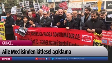 Aile Meclisinden kitlesel a&ccedil;ıklama