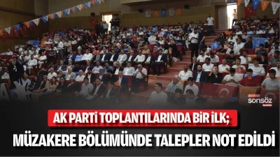 AK Parti toplantılarında bir ilk