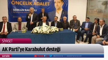 AK Parti’ye Karabulut desteği