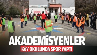 Akademisyenler k&ouml;y okulunda spor yaptı
