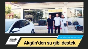 Akg&uuml;n&rsquo;den su gibi destek