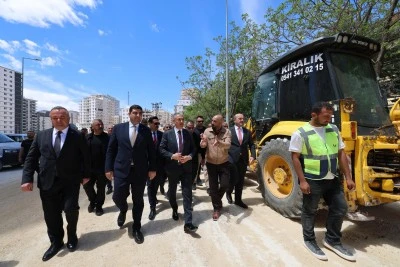 Akkoyun, asfalt &ccedil;alışmalarını inceledi