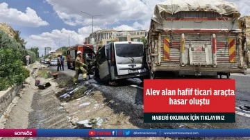 Alev alan hafif ticari ara&ccedil;ta hasar oluştu