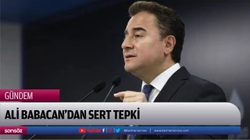 Ali Babacan'dan sert tepki